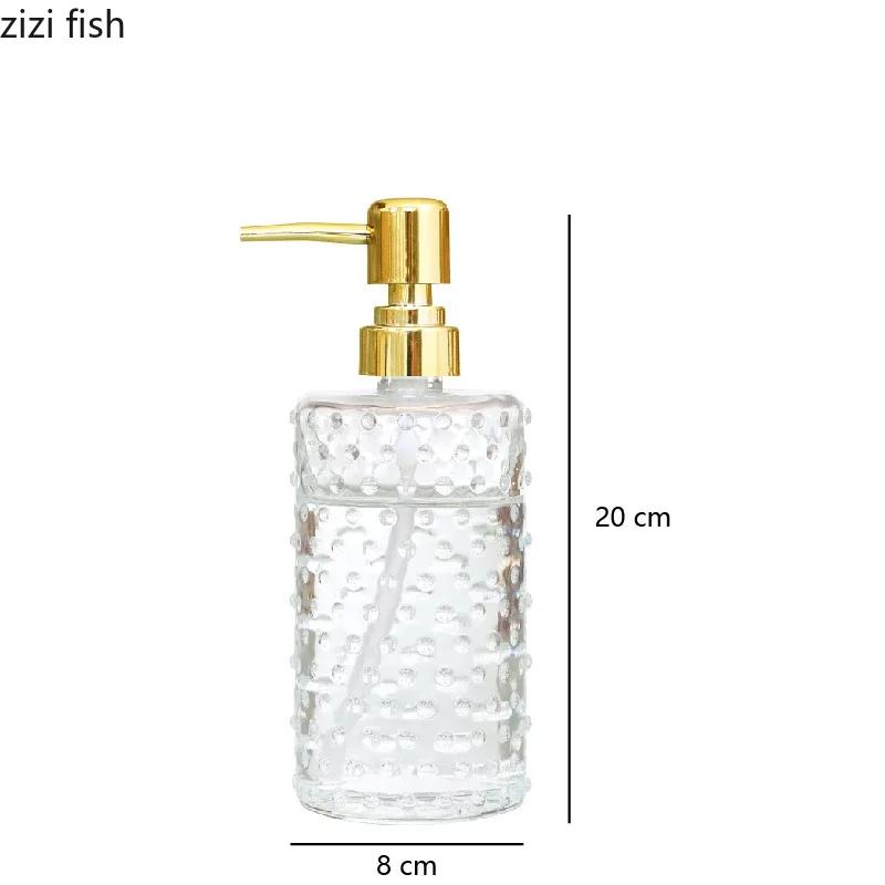 Glas Handdesinfektionsmittel Lotion Flasche Metall Keramik Tablett Braun Gelb Druckverschluss Shampoo Flasche Badezimmer Seifenspender Dekoration