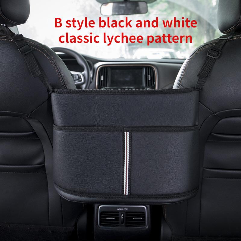 Car Seat Middle Hanger Storage Bag Luxury Auto Handbag Holder Between Seats Tissue Pockets Storage and Organization Bag