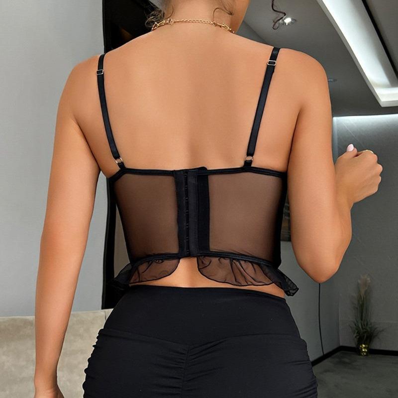 Wind, Explosive Women's New Thin Lace Sexy Shapewear, Suspender Top and Outer Wear
