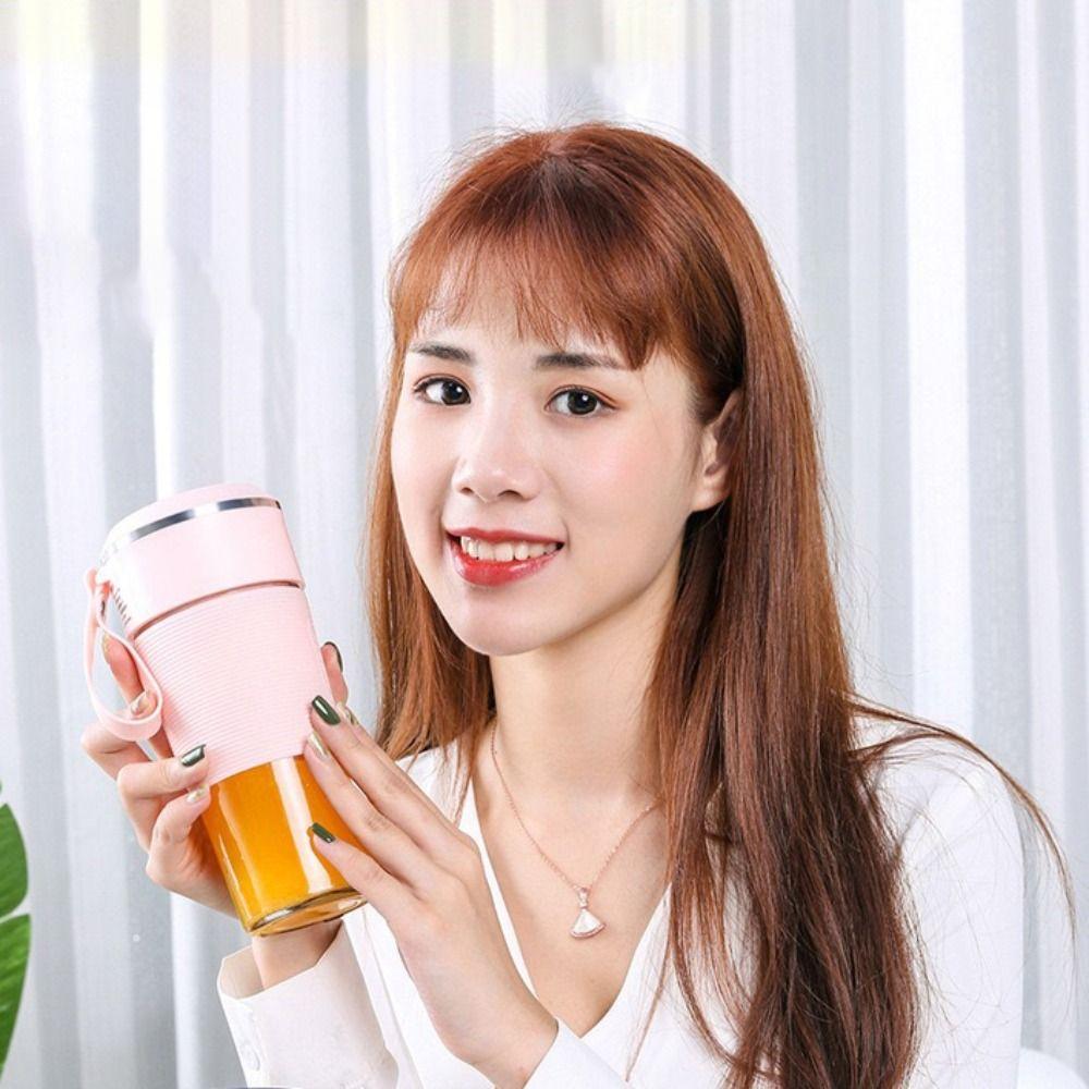 Rechargeable Fruit Juice Maker Wireless Juicer Machine Portable Smoothie Blender  Office