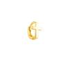 C Shape Solid 18K Gold Internally Threaded Cartilage Hoop AU750 Minimalist Body Piercing Jewelry