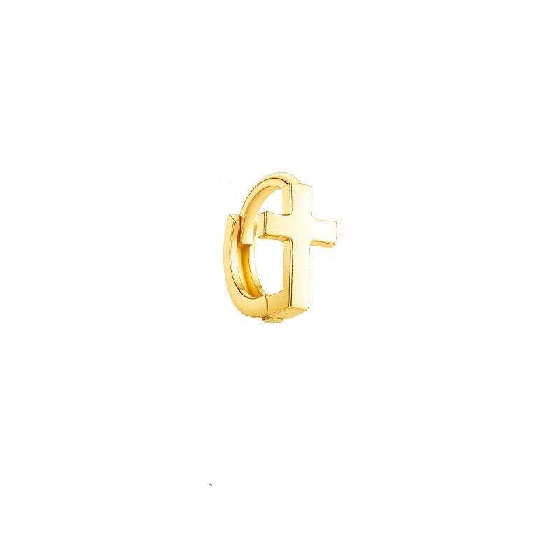 C Shape Solid 18K Gold Internally Threaded Cartilage Hoop AU750 Minimalist Body Piercing Jewelry