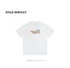 Tide Pure Cotton Unisex T-Shirt - Fun Letter Cartoon Print, Loose Fit, Unique Design