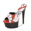 Mode Große Größe 43 Sommer Damen Mode Graffiti Klobige Hohe Absätze Hausschuhe Weibliche Marke Gothic Causal Plateau Outdoor Strand Sandalen