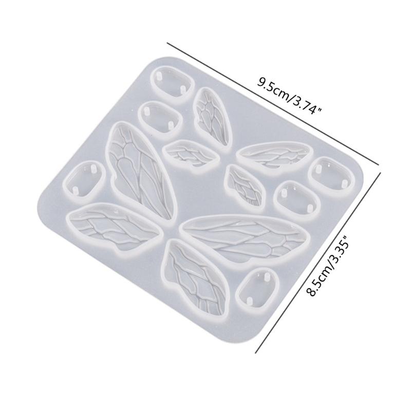 Silicone Resin Earrings Mold Butterfly Wings Pendant Mold for DIY Car Home Decor