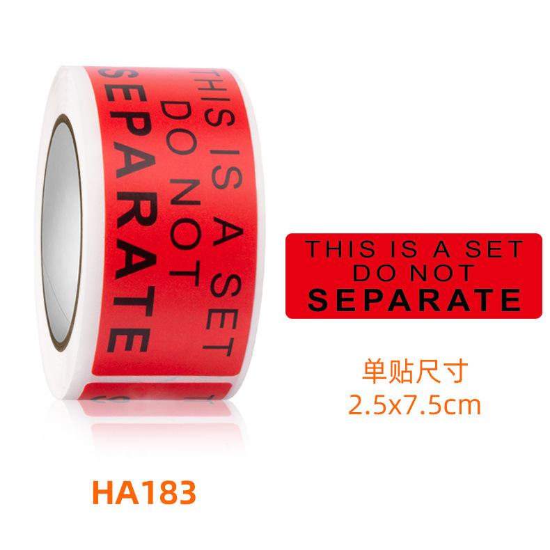 150Pcs/roll Red English Warning Label Sticker for Express Packaging Fragile Items Carton Boxe Shipping Package Decals Business