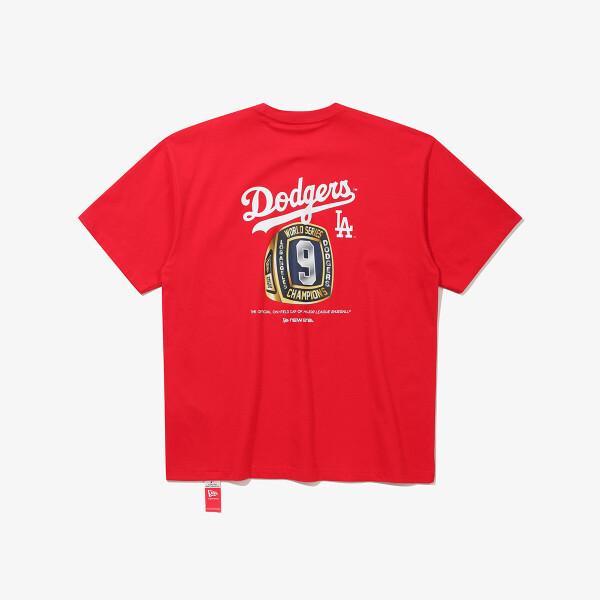 New Era Mlb La Dodgers Champions Ring Tee Bright Red