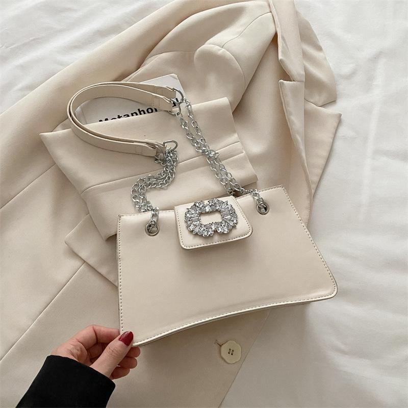 Korean Version Diamond-encrusted Bag Women's Summer 2025 New Trendy Fashion Niche Underarm Bag Versatile Chain Shoulder Messenger Bag
