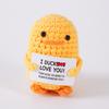 Handmade Knitted Positive Energy Bee Hug Pocket Doll With Affirmation Card Personalized Crochet Bee Doll Home Room Decoration