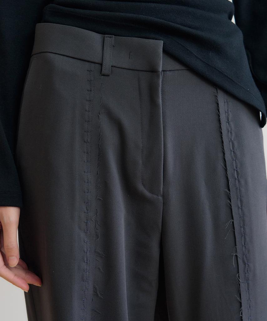 SIS A Smoke Cutout Wide Slacks [Charcoal]