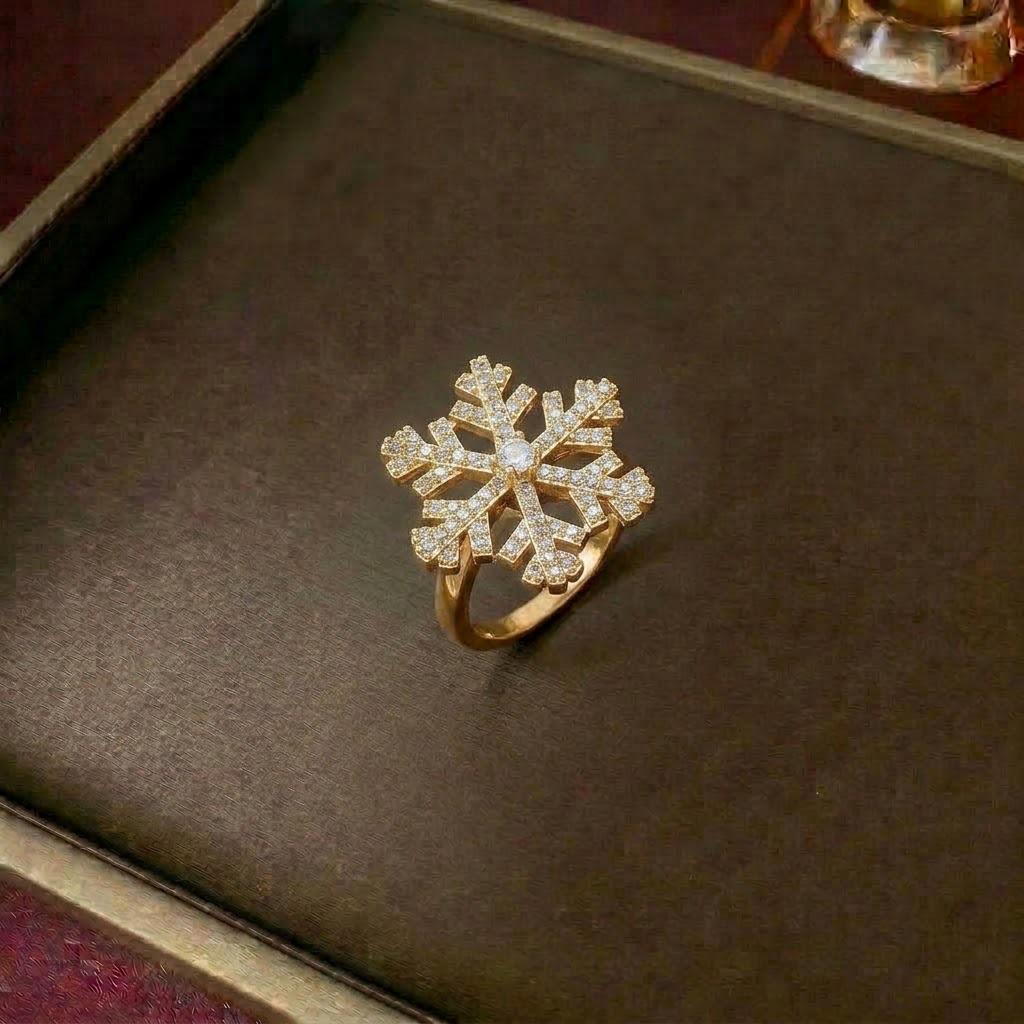 European & American Women's Zircon Flower Necklace & Rotatable Pendant Earrings Set