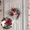 Christmas Wreath Door Garland Reusable Pinecone Hanging Xmas Decoration for Front