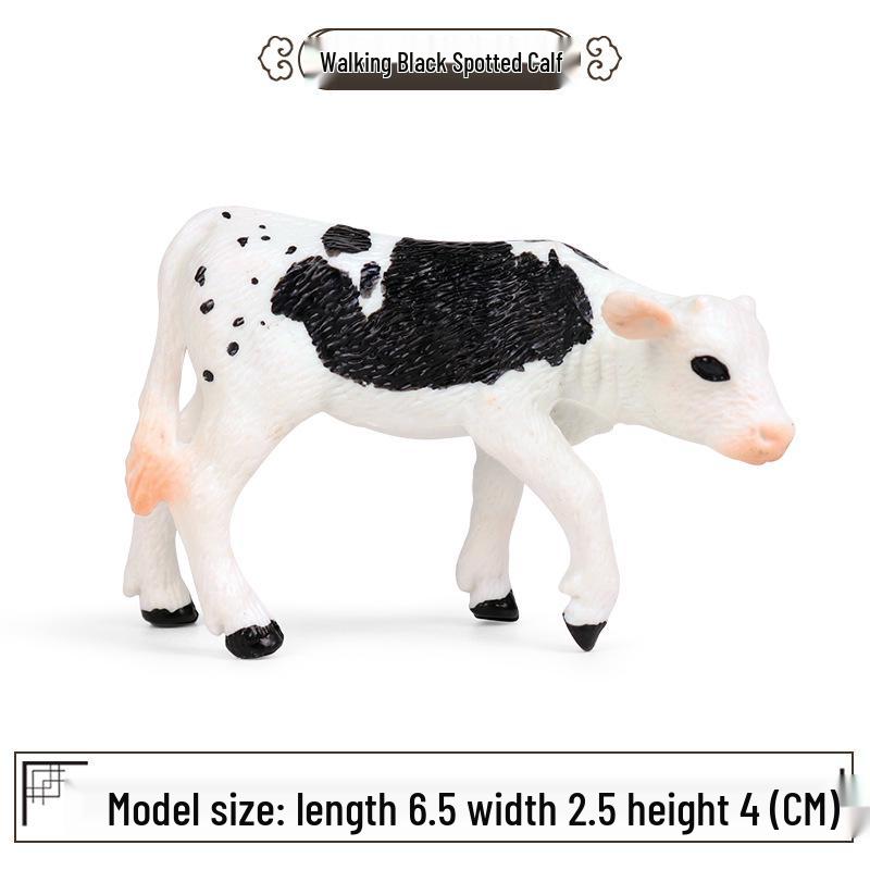Children's Cognitive Animal Model Toy: Yellow Cow, Buffalo, Rhinoceros, Zebu, Bison, Bull Figurine.