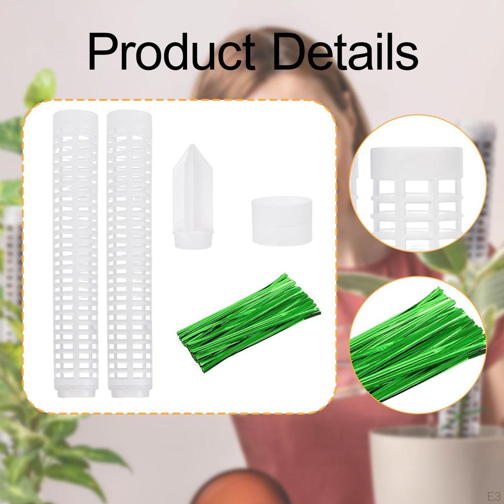 2 Pieces Moss Pole Climbing Plant Support Stakes Stick for Courtyard Balcony
