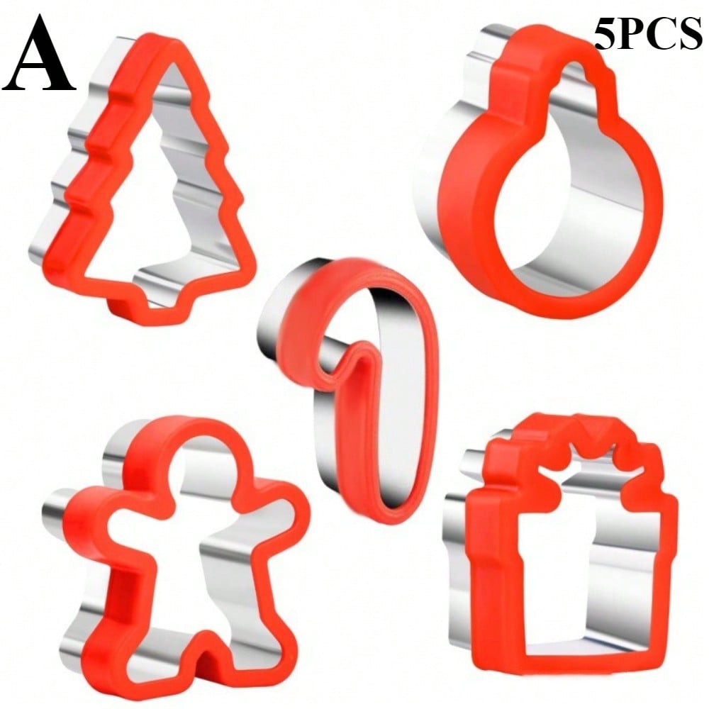 

Нержавеющая сталь Формочка для печенья Рождественская тема Пресс-форма для хлеба Аксессуары для выпечки с формой Елки Снеговика Оленя Снежинки