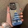 New Christmas Tree New Year Gift Phone Case For iPhone 15 14 11 12 13 Pro Max X XS XR 8 7 14 Plus Lens Protection Plating Cover