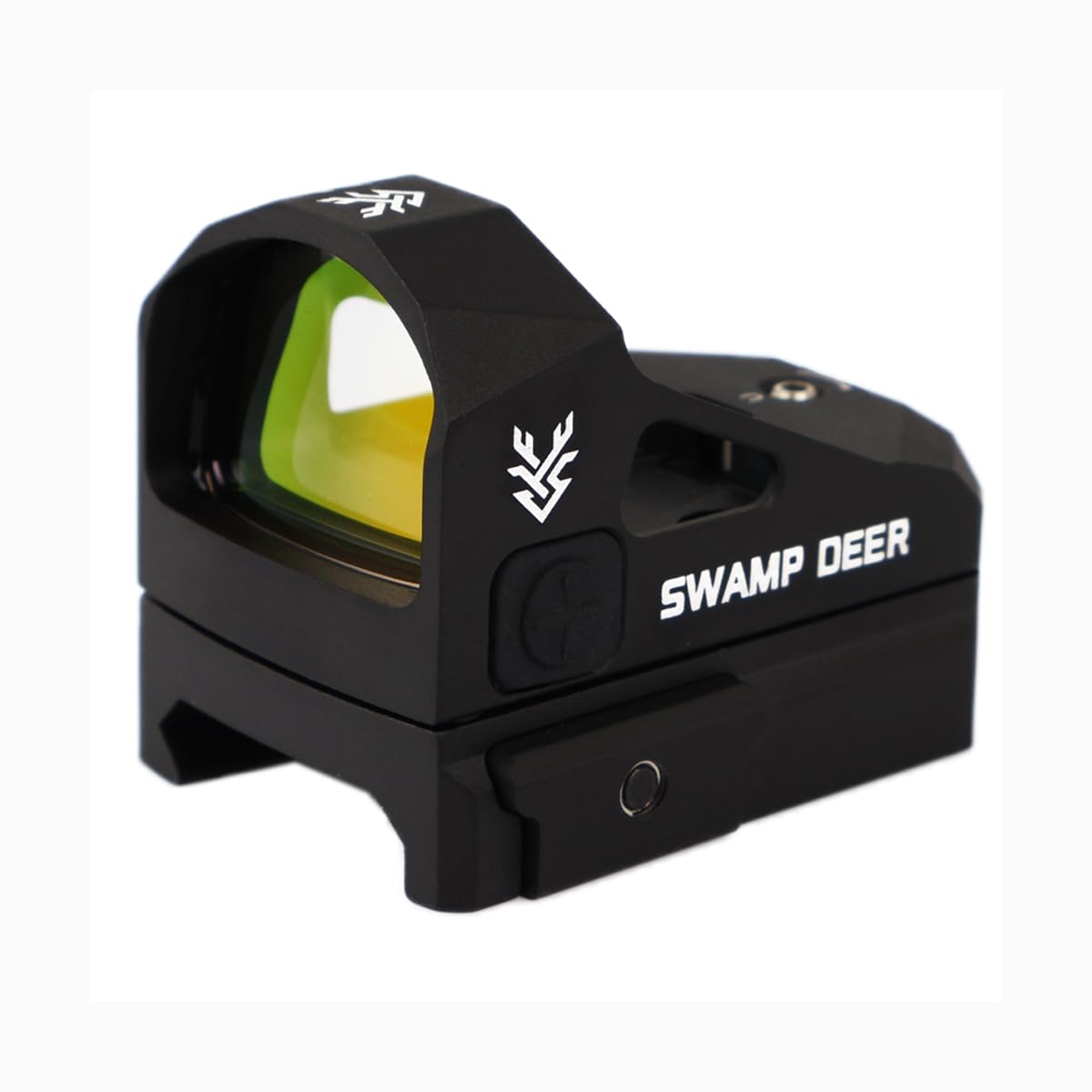 

SWAMP DEER OPTICS HD1x24 Mini Dot Sight, 1500g Impact Resistant Open Dot Sight, Compatible with 20mm Rails (Black)