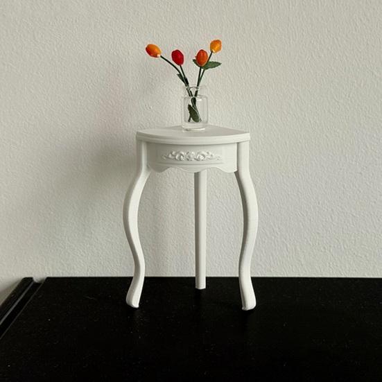 Miniature Corner Coffee Table 46034 Scale Realistic PLA Model Imaginative Play Display Furniture