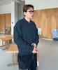 CUZNELLO Multi-Blend V-Neck Knit_Black
