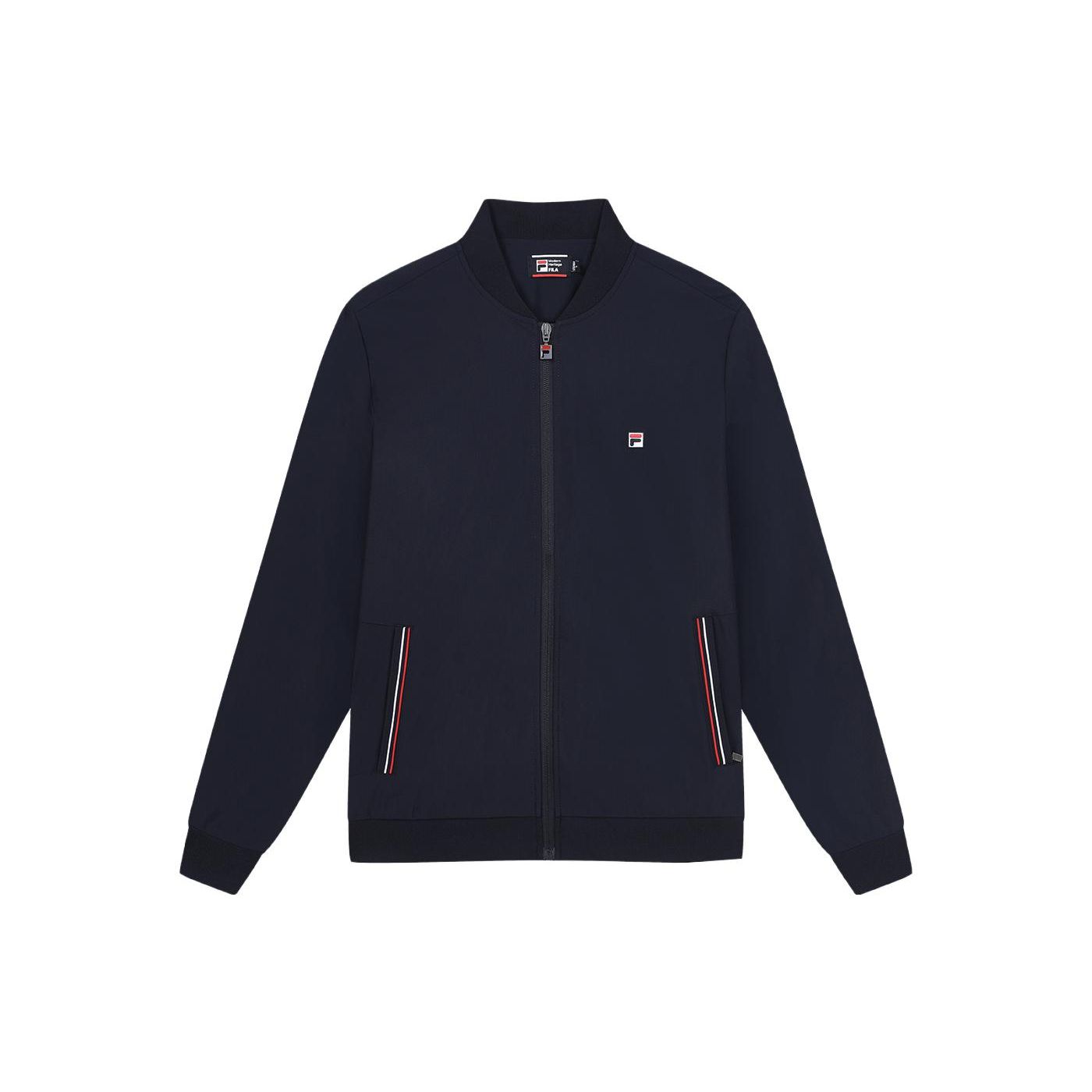 

Fila Solid Color Logo Knit Jacket Men Jackets Legendary-Blue F11M331501ANV