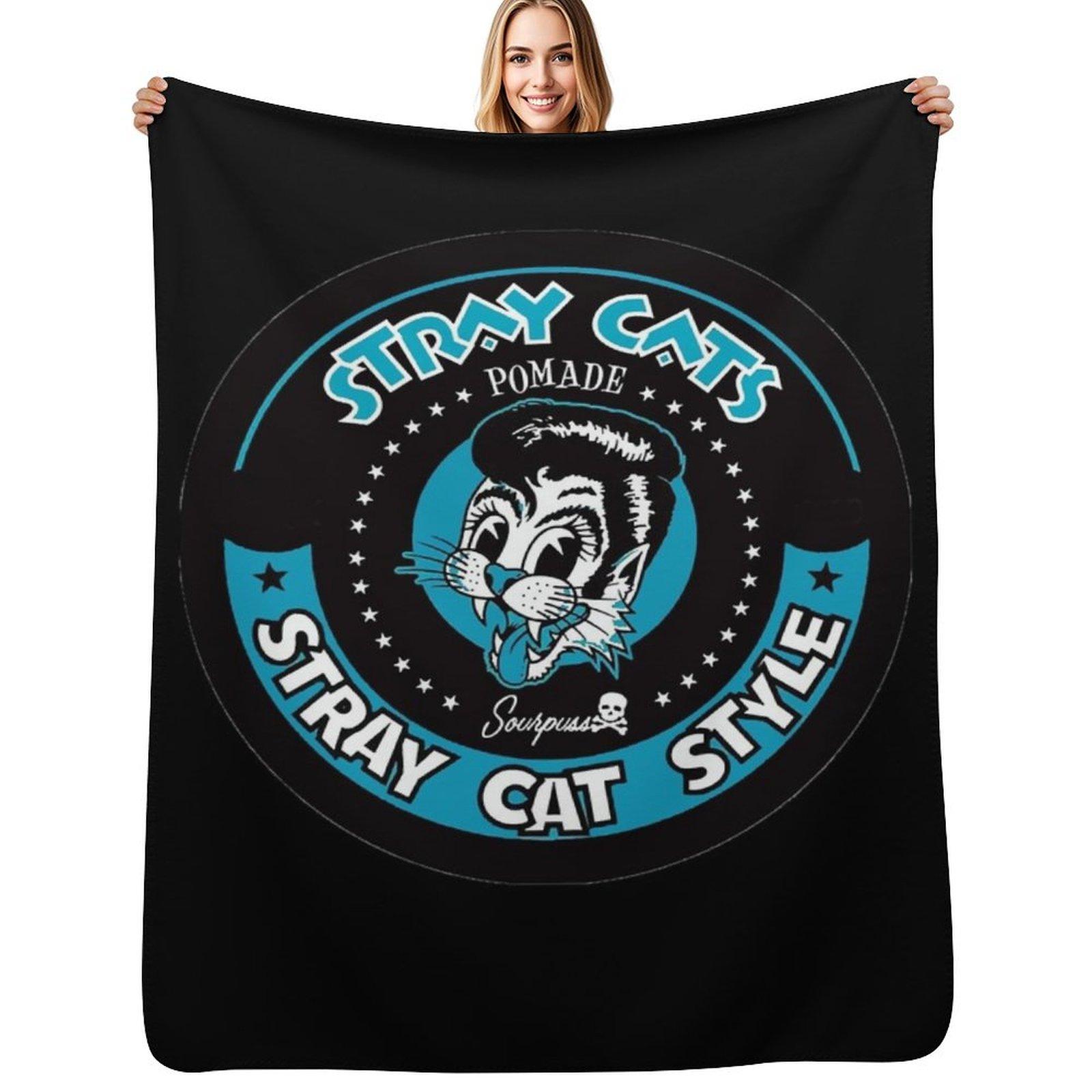 Creative Homewares Unisex White Stray Cats Style Throw Blanket No Pilling Soft Warm Blanket For Bed