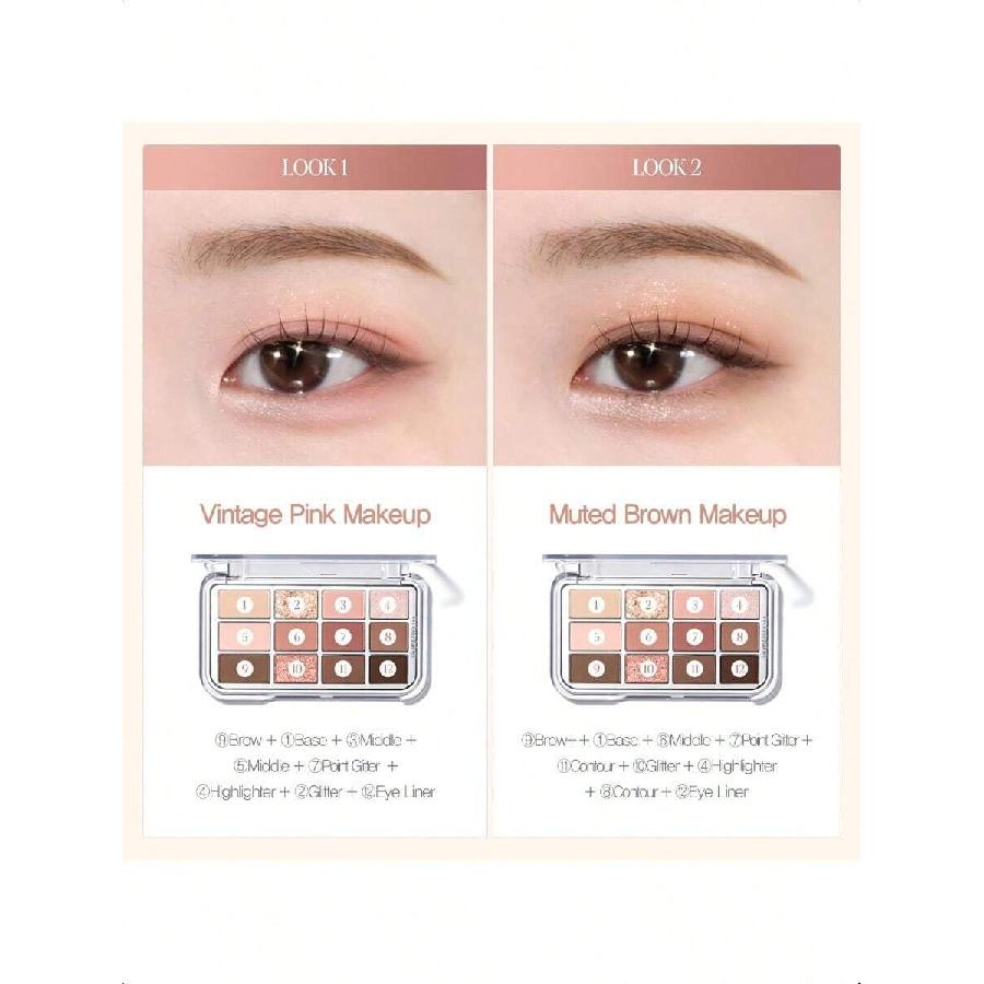 eSpoir Eye Core Palette- 12g| Highly Pigmented Palette Featuring 12 Versatile Colors For Endless Eye Makeup Creations