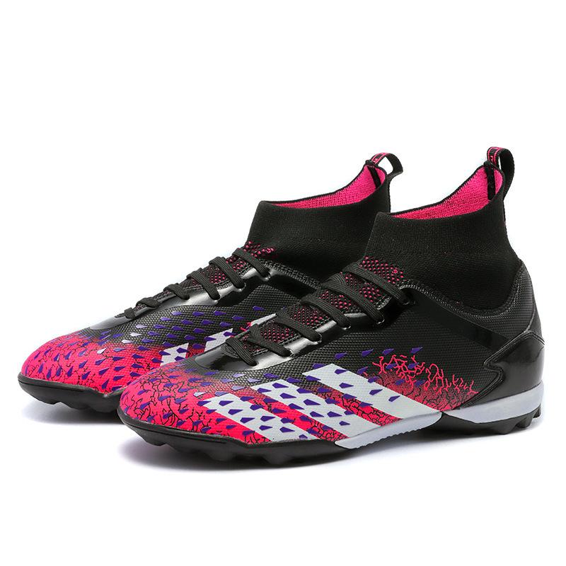 

High-top football shoes, boys and girls with broken nails, artificial turf, youth and youth students with leather nails, training shoes 45