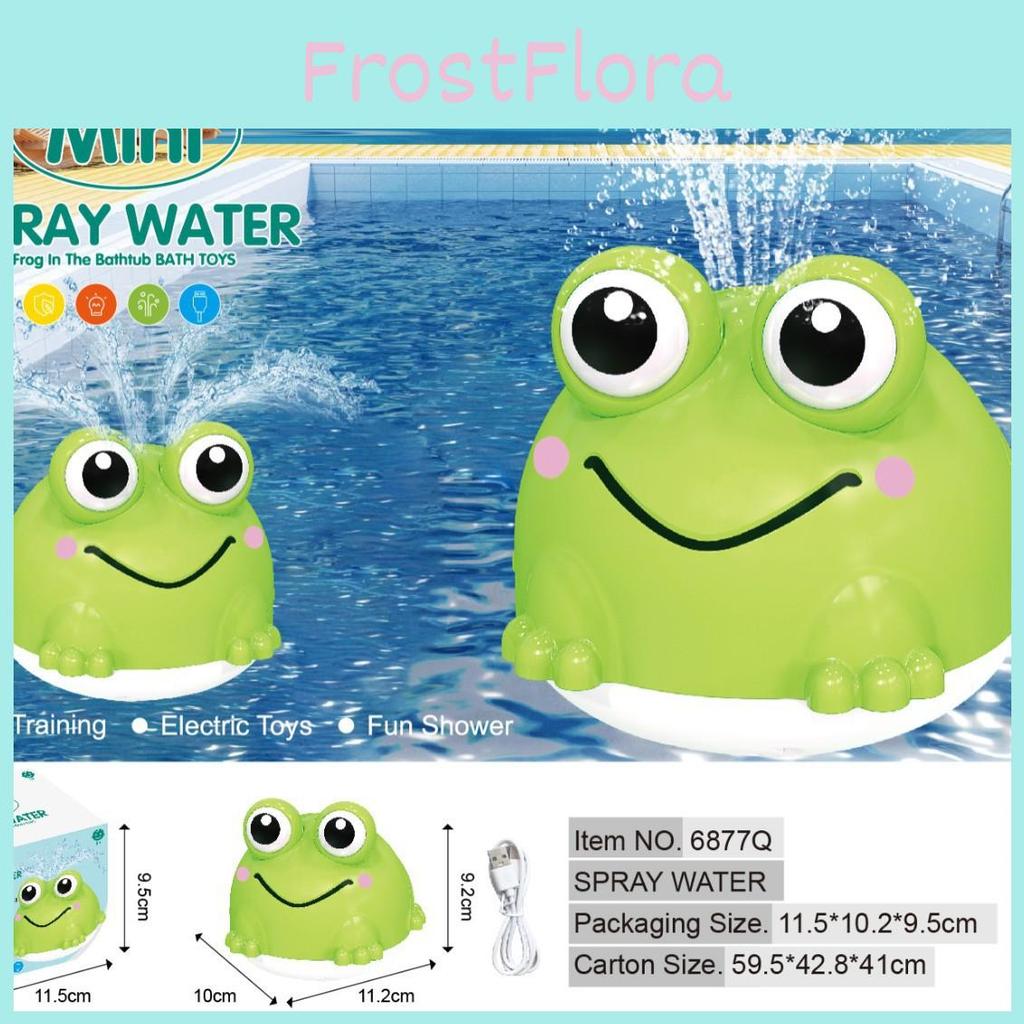 Electric Frog Water Sprayer Toy For Summer Bath And Pool Play