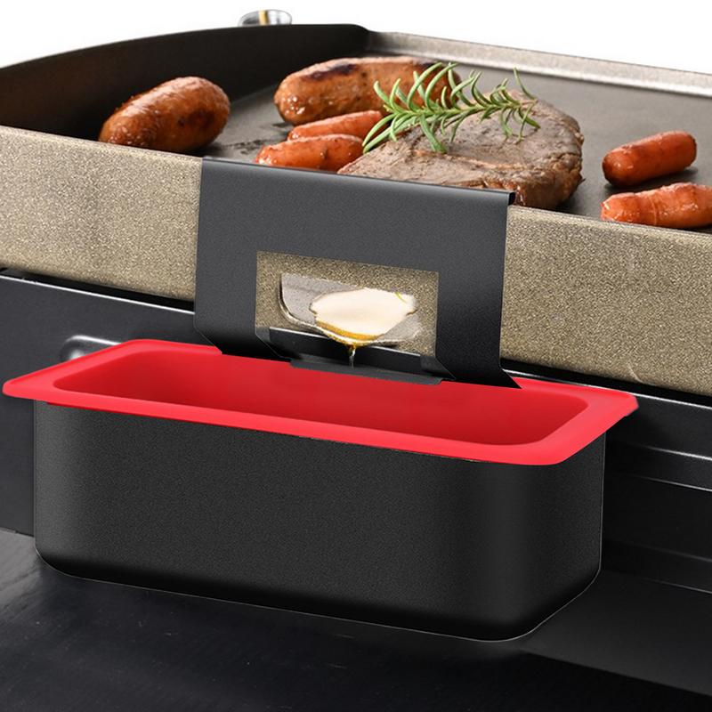 Grill Drip Catcher Silicone Grease Cup Liner Grill Grease Accessories Reusable Grease Catcher Grease Drip Tray For Kitchen