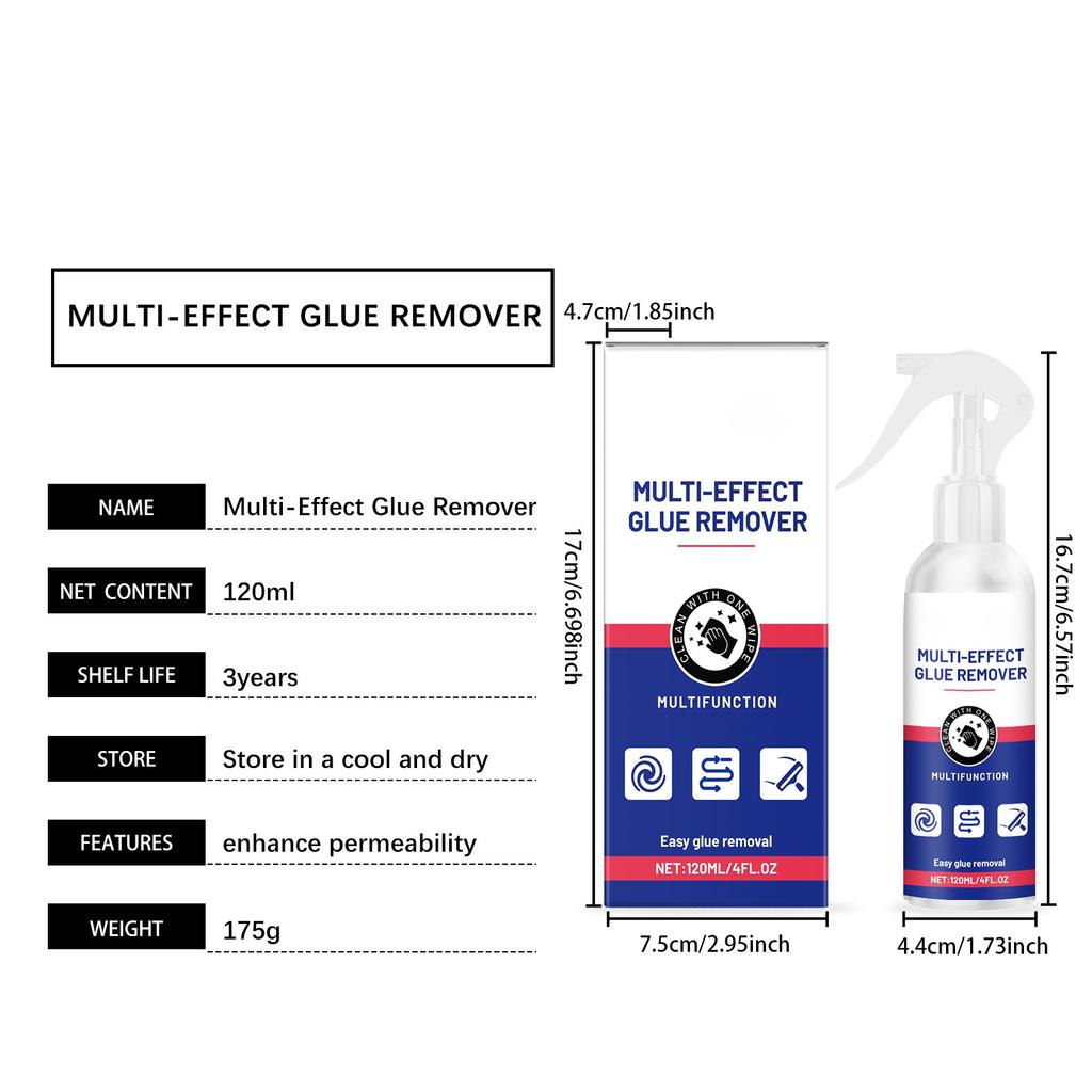 Glue Remover, Multi-scene Cleaning, Fast Glue Removal,Decomposes Stubborn Sticker Residue, Suitable For Metal, Glass And Plastic(120ml)