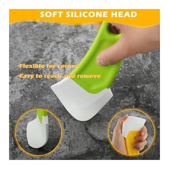 Scraper, Kitchen Silicone Spatula, Dirt Removal Scraper, Cleaning Spatula, Resin Spatula, Butter Scraper, Heat Resistant, For Dish Washing, Pot
