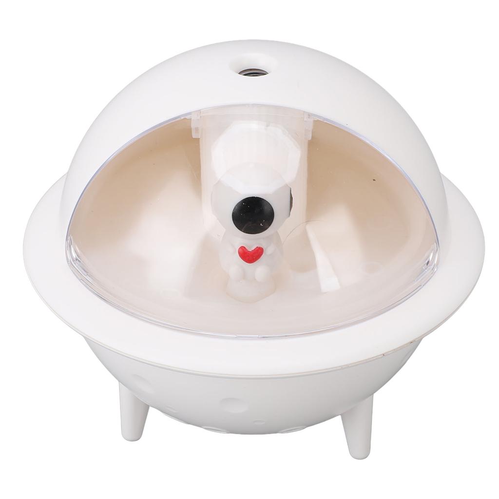 Bordluftfukter Bærbar Stor Tåkeutgang med Fargerikt Lys Hvit 350ml Mini Luftfukter for