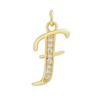 European & American Gold-Plated Copper Zircon Letter Necklace - High-End DIY Jewelry Accessory