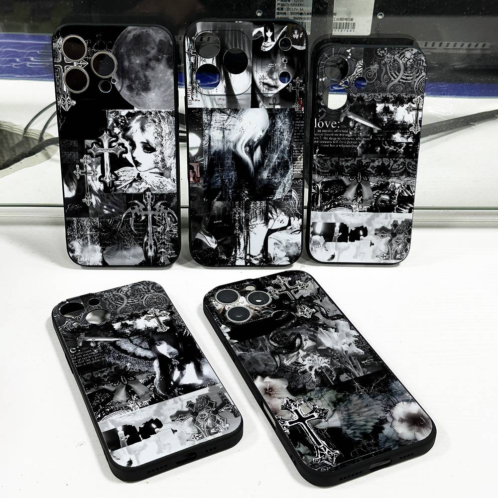 Emo Ich weiß nicht Dunkle Handyhülle Für iPhone 15,16,17,13,14,11,12,Pro,Max,Plus,E,Air,Mini Schutzhülle
