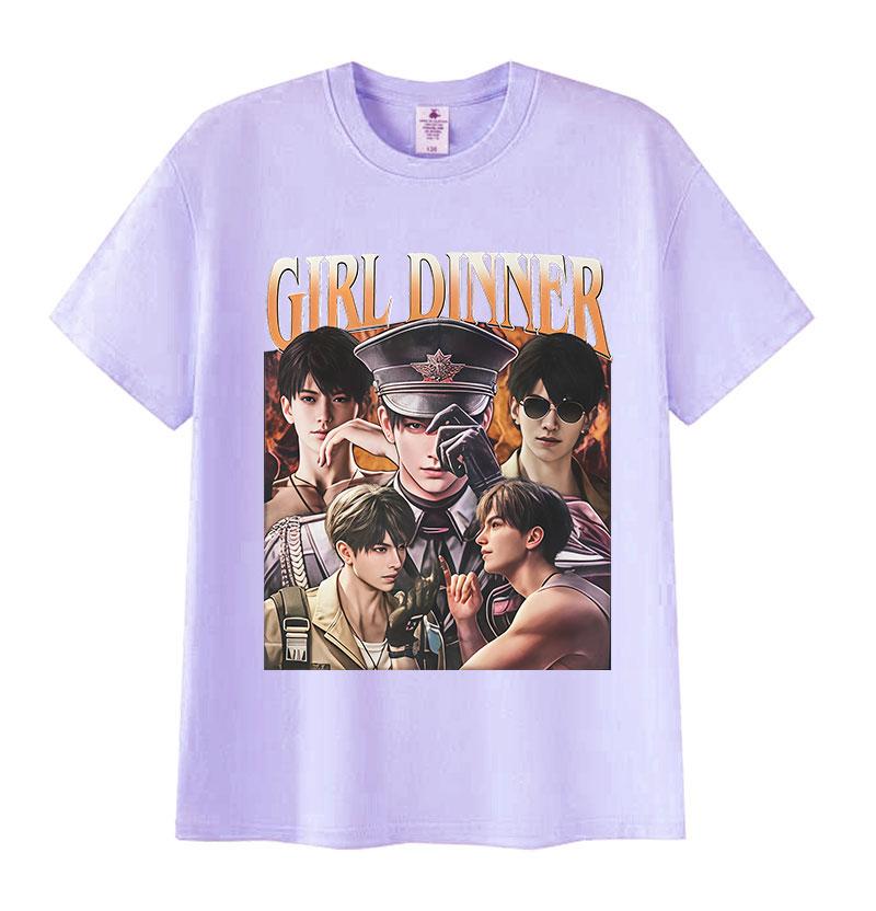 Cute Girl Dinner Caleb Graphic T Shirt Love and Deepspace Novelty Short Sleeve TShirts Unisex Summer High Quality Cotton T-Shirt