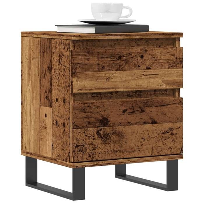 VidaXL Bedside Tables 2 Pcs Old Wood 40x35x50 Cm Engineered Wood 857437