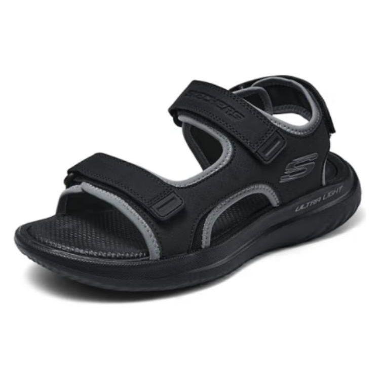 Skechers Sandali da Spiaggia Comodi Resistenti Sportivi Sandali da Uomo Nero 232893-BBK