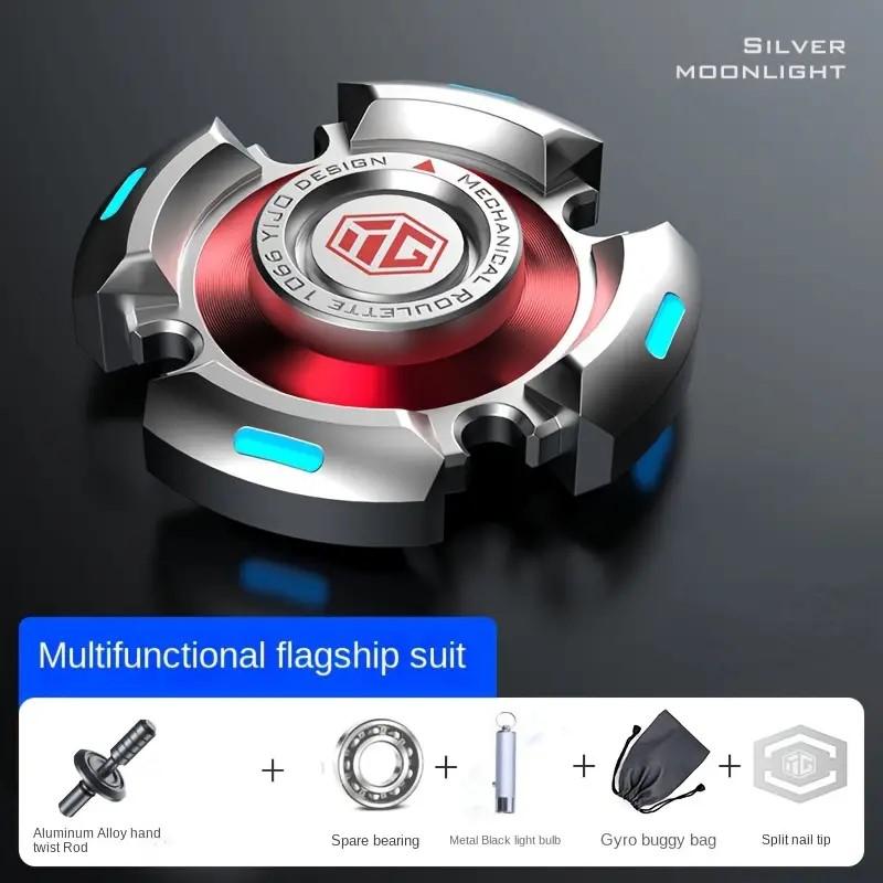 Fidget Spinners για Ενήλικες και Παιδιά, Παιχνίδι Fidget για Ανακούφιση από Στρες, Άγχος, ΔΕΠΥ, Μεταλλικά Παιχνίδια Spinner Δακτύλου/Χεριού με Φωτεινό Φως