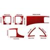 6Pcs Red Carbon Fiber Interior Dashboard Kit Cover Trim For Hyundai Azera