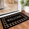 1pc Non-Slip Welcome Doormat - 100% Polyester Soft Durable Entryway Rug  Machine Washable Modern Home Decor with Fashion Comfort