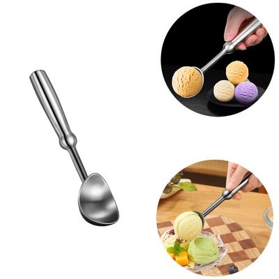 1PC Stainless Steel Ice Cream Scoop Ice Cream Ball Digger Multifunctional Fruit Watermelon Spoon For Kitchen Restaurant Gadgets