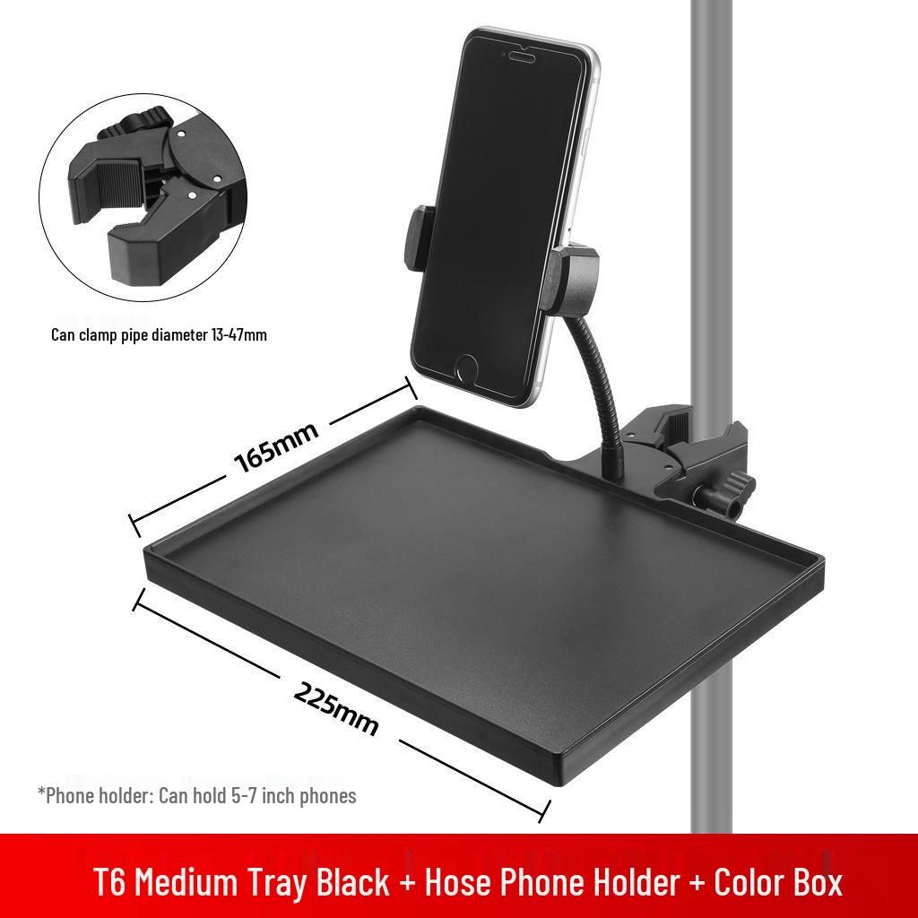 Mobile Phone Tripod with Sound Card, Mic Stand & Tray for Streaming & Photography
