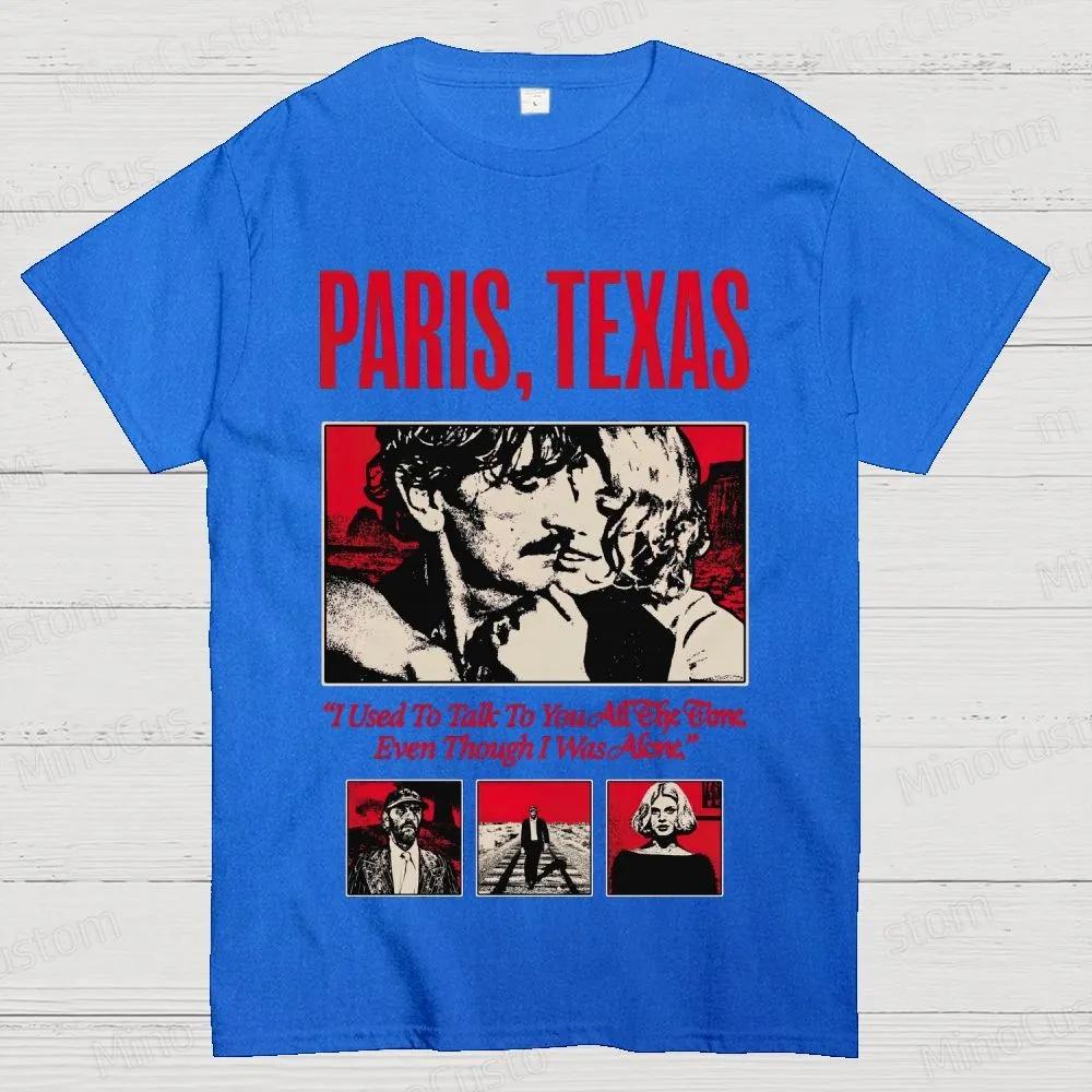 Klasyczny horror z lat 90. Paris Texas Graficzny Nadruk Koszulka Vintage Spierana Bawełna Męska Damska Letnia Streetwear Oversize Nowe Koszulki