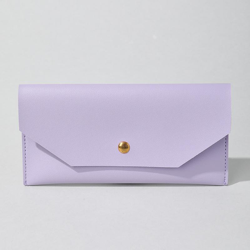 Envelope Wallet Pu Leather Cash Envelope Wallet Classic  Women'S Wallet Ferrule Name Card Holder Gif