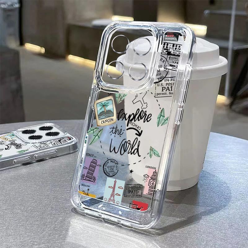 Pro Xiaomi 14T 13T Pro Redmi Poco X6 Pro M6 X5 Kryt Skořepina Note 14 Pro 13 12 11 Vzor Srdce Měkký Silikon Nárazuvzdorný Průhledný Tenký Kryt na Telefon