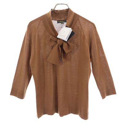 Unused Lurifier Wool 7 Minutes Sleeve Bow Tie Sweater 38 Knit with Tag Women Used