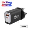 USB A+C 150W Charger Plug 2-Ports Quick Charge Adapter for Huawei/Xiaomi/Samsung