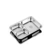 HUIHUADU 304 Stainless Steel Divided Lunch Tray