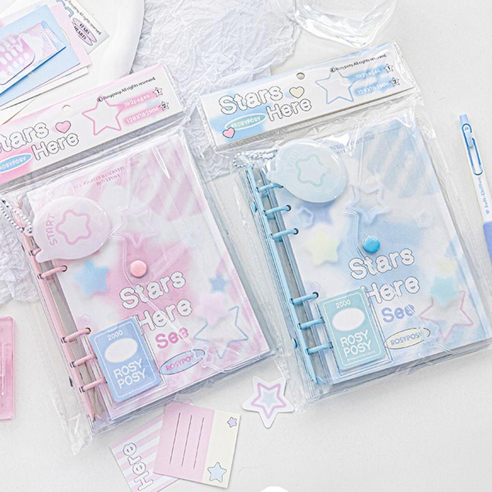 PVC Notebook Loose Leaf Envelope Ledger Fashion Diary Book  School Office Supplies