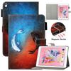 Cartoon Animals and Flowers Art Printed Full-body Protective Case for iPad 10.2 iPad 10.5 iPad 5 6 7 8 9 iPad Mini 1 2 3 4 5 6 Stand Holder Flip Cover